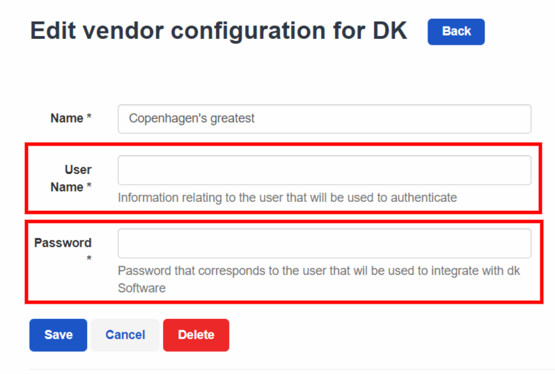 Edit vendor configuration for dk screen in Bokun